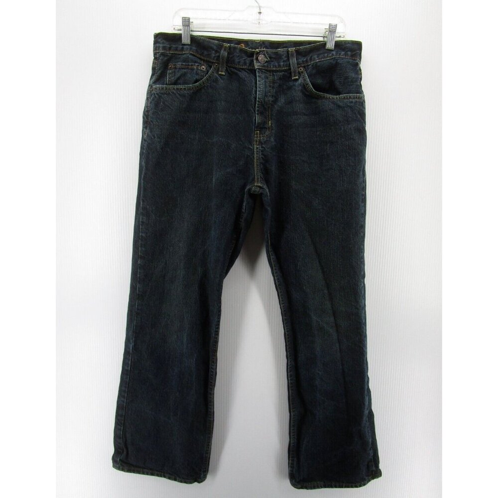 Bullhead Jeans 34X30 Slim Straight Denim Pants Y2K Dark Wash Cotton